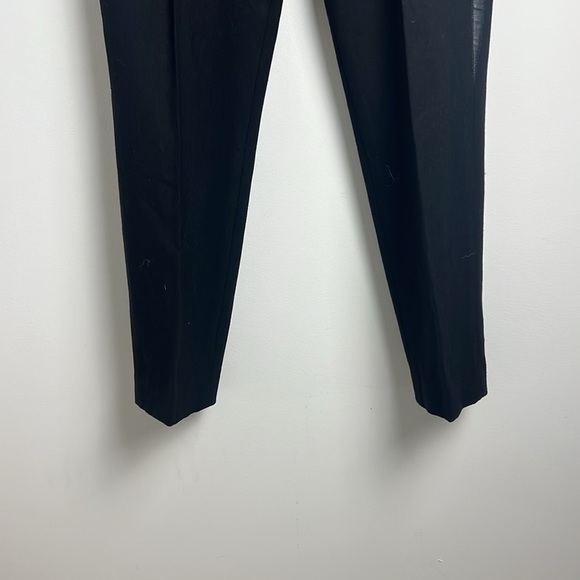 Elie Tahari Women's Size 6 Black Wool Blend Faux Leather Seams Classic Chic - Picture 5 of 15